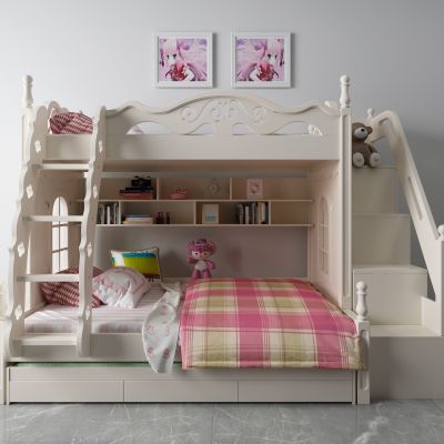 简欧儿童床 上下床