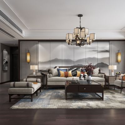 新中式客厅餐厅