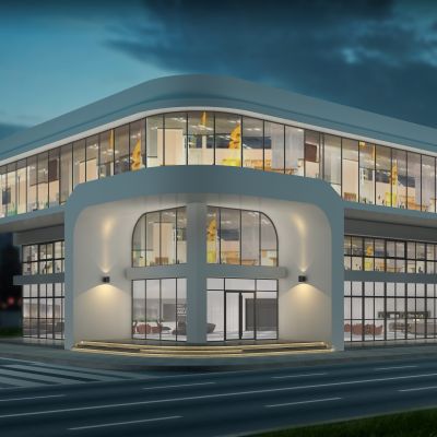 现代办公建筑外观