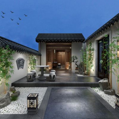 新中式景观庭院