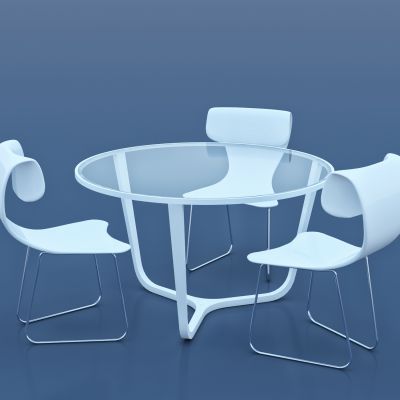 休闲桌椅3D模型