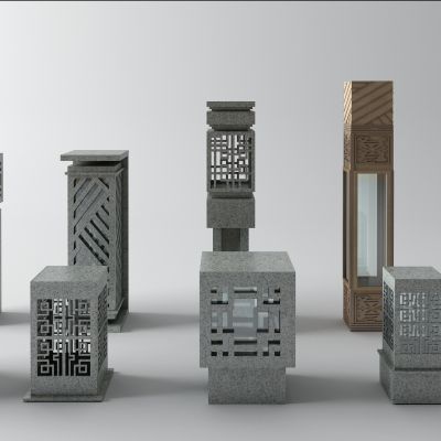 新中式石灯 户外灯