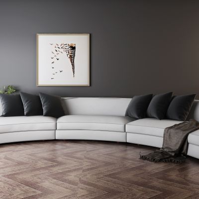 现代弧形异形沙发