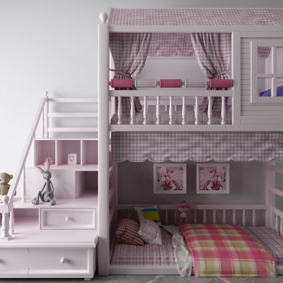 简欧儿童床 上下床