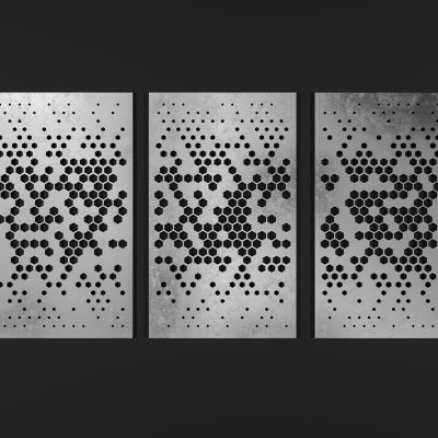 现代几何六边形装饰墙饰