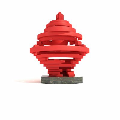 五四 广场 火炬 红色 造型