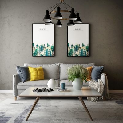 现代家居组合，饰品，沙发柜子挂画