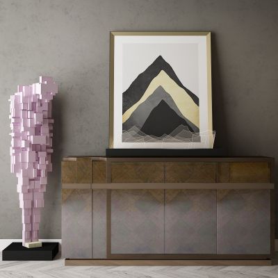 现代家居组合，饰品，沙发柜子挂画