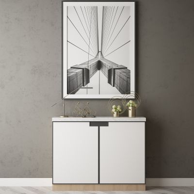 现代家居组合，饰品，沙发柜子挂画