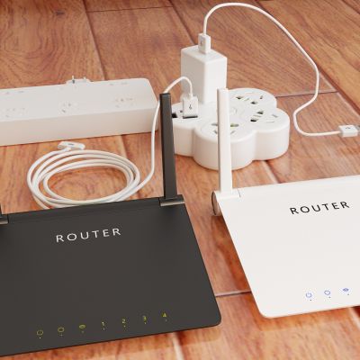 现代多功能排插 数据线 路由器 充电器