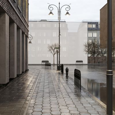 现代 写实 场景  阴云 密布