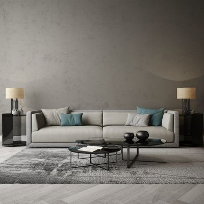 现代家居组合，饰品，沙发柜子挂画