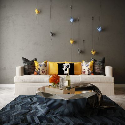 现代家居组合，饰品，沙发柜子挂画