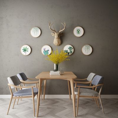 现代家居组合，饰品，沙发柜子挂画