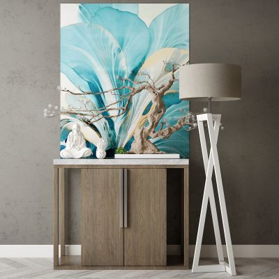 现代家居组合，饰品，沙发柜子挂画