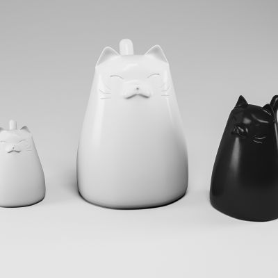现代小猫摆件