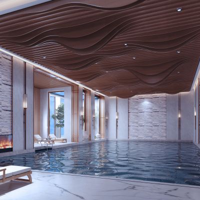 现代游泳馆 游泳池