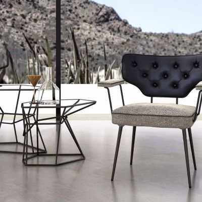 现代休闲椅边几组合