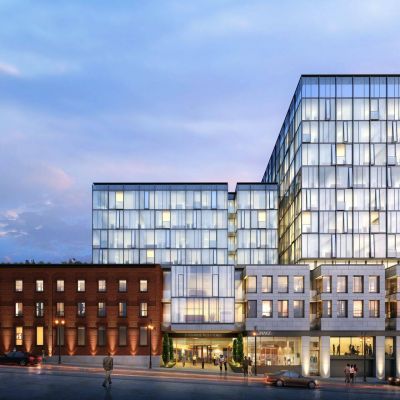 现代超写实夜景办公楼