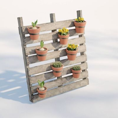 现代庭院桌子椅子架子