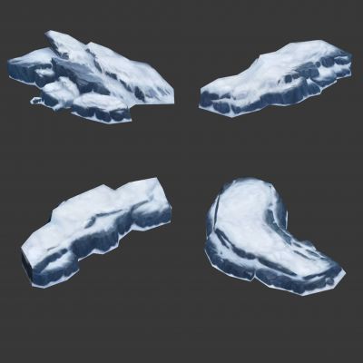 雪山石头3D模型