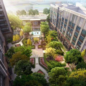 现代地产小区景观