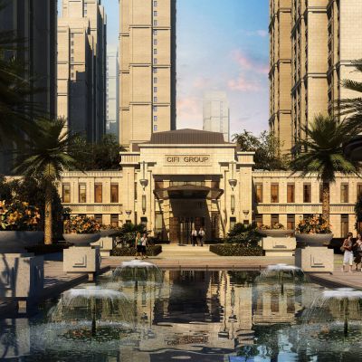 现代地产住宅小区景观