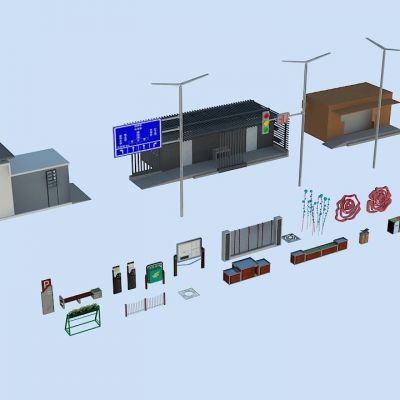 现代街道设施小品