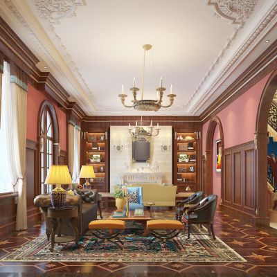 美式风格的客厅