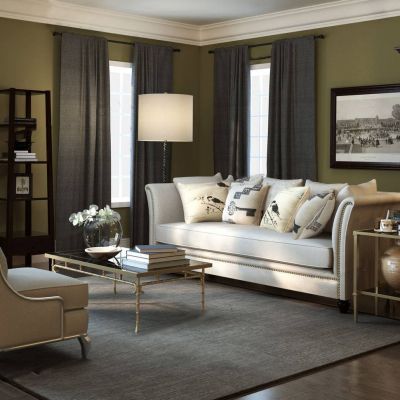 现代美式客厅沙发椅子组合