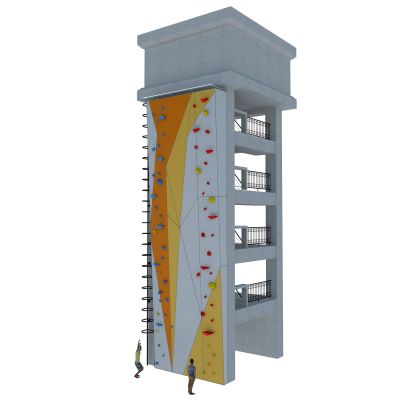 现代攀岩墙