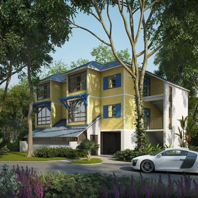 现代超写实国外林中别墅私人住宅