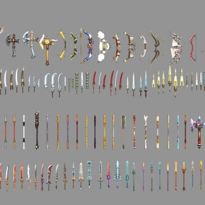 中式古风游戏武器冷兵器