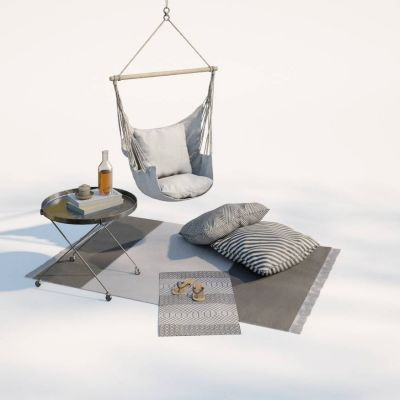 现代庭院休闲吊椅组合