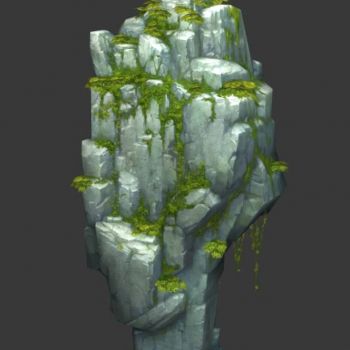 现代石头山体低模