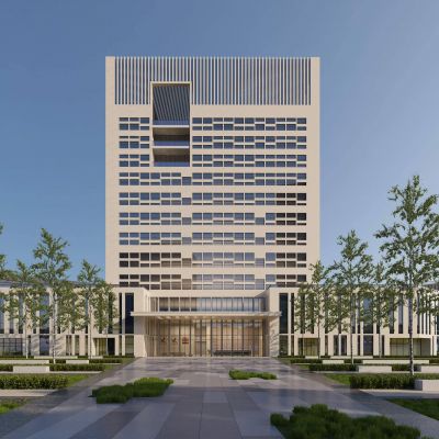 现代高端住宅地产小区办公大厦