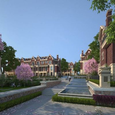 欧式洋房小区景观