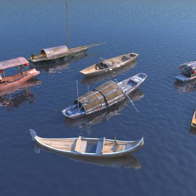 现代乌篷船木船木舟