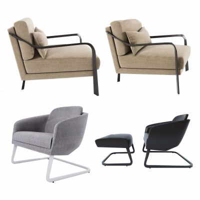 现代休闲单人沙发椅组合