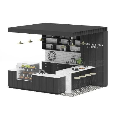 现代售货亭摊位3D模型