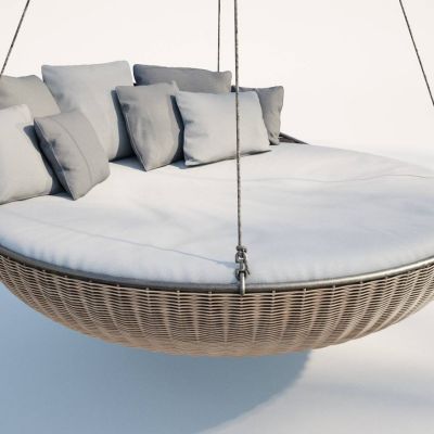 现代庭院休闲吊椅组合