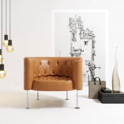 现代休闲椅吊灯组合