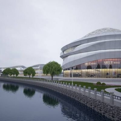 现代博物馆异形建筑