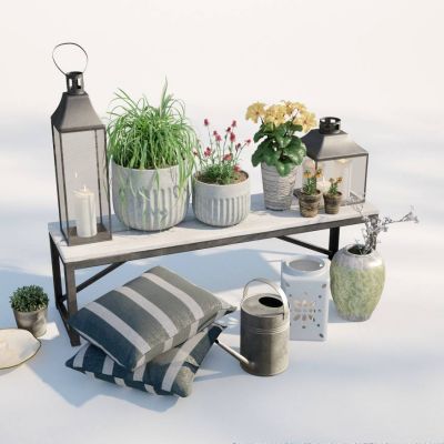 现代庭院休闲吊椅组合