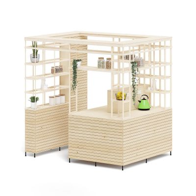 现代售货亭摊位3D模型