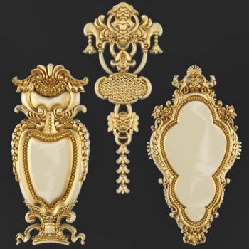 欧式金属金色雕花