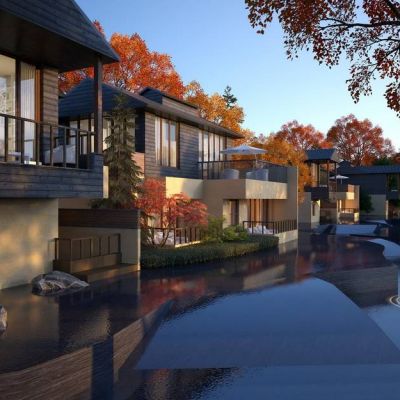 现代酒店新中式建筑