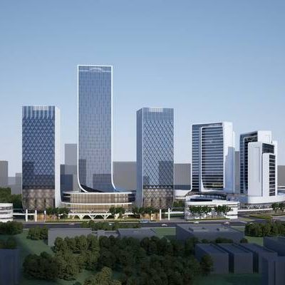 现代高层办公楼