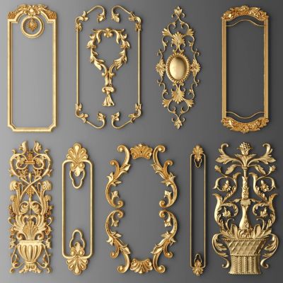 欧式金属金色雕花