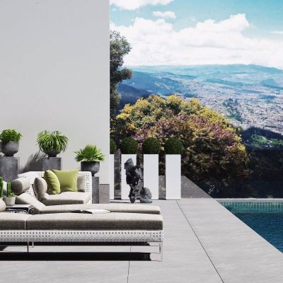 现代户外家具躺椅